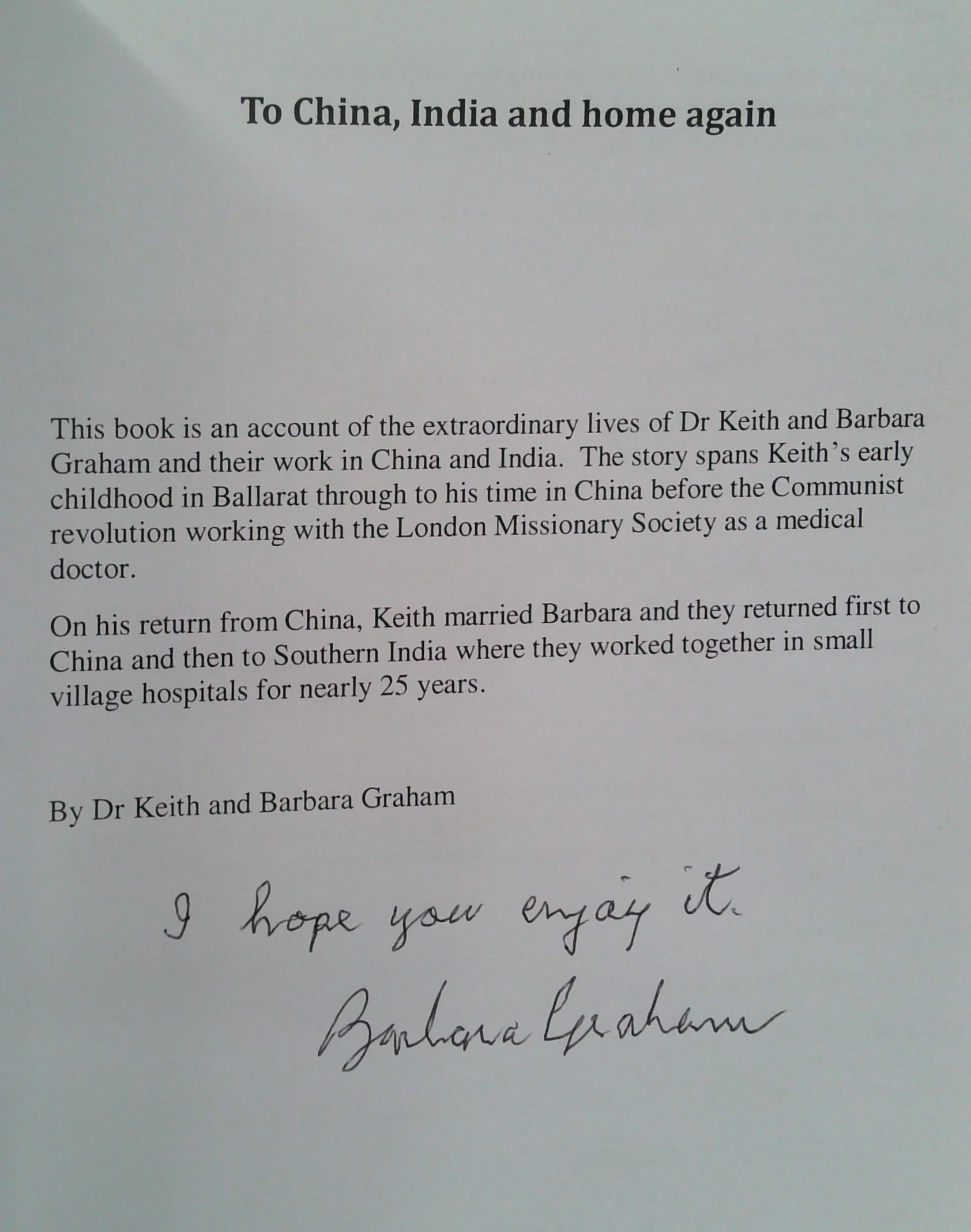 To China, India And Home Again (SIGNED) - Image 2