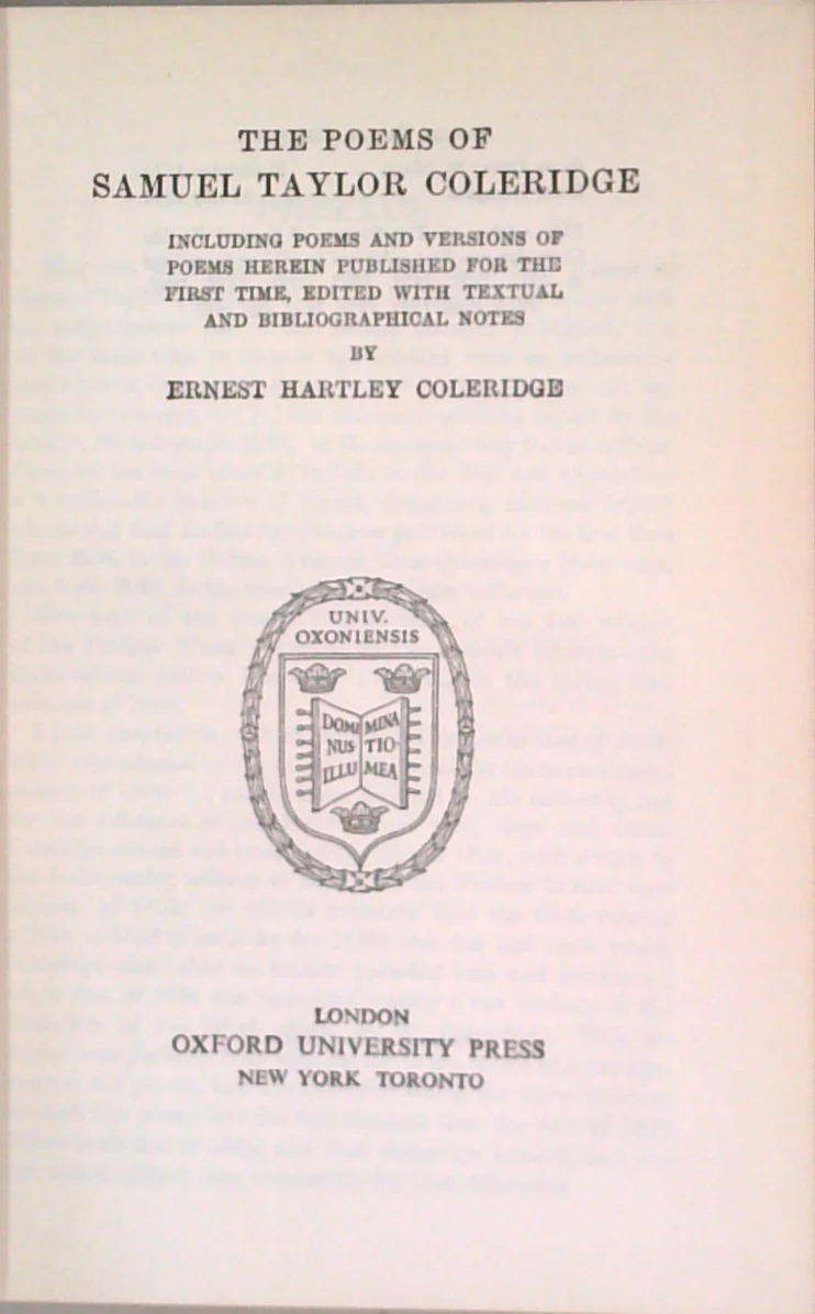 The Poems Of Samuel Taylor Coleridge - Image 2